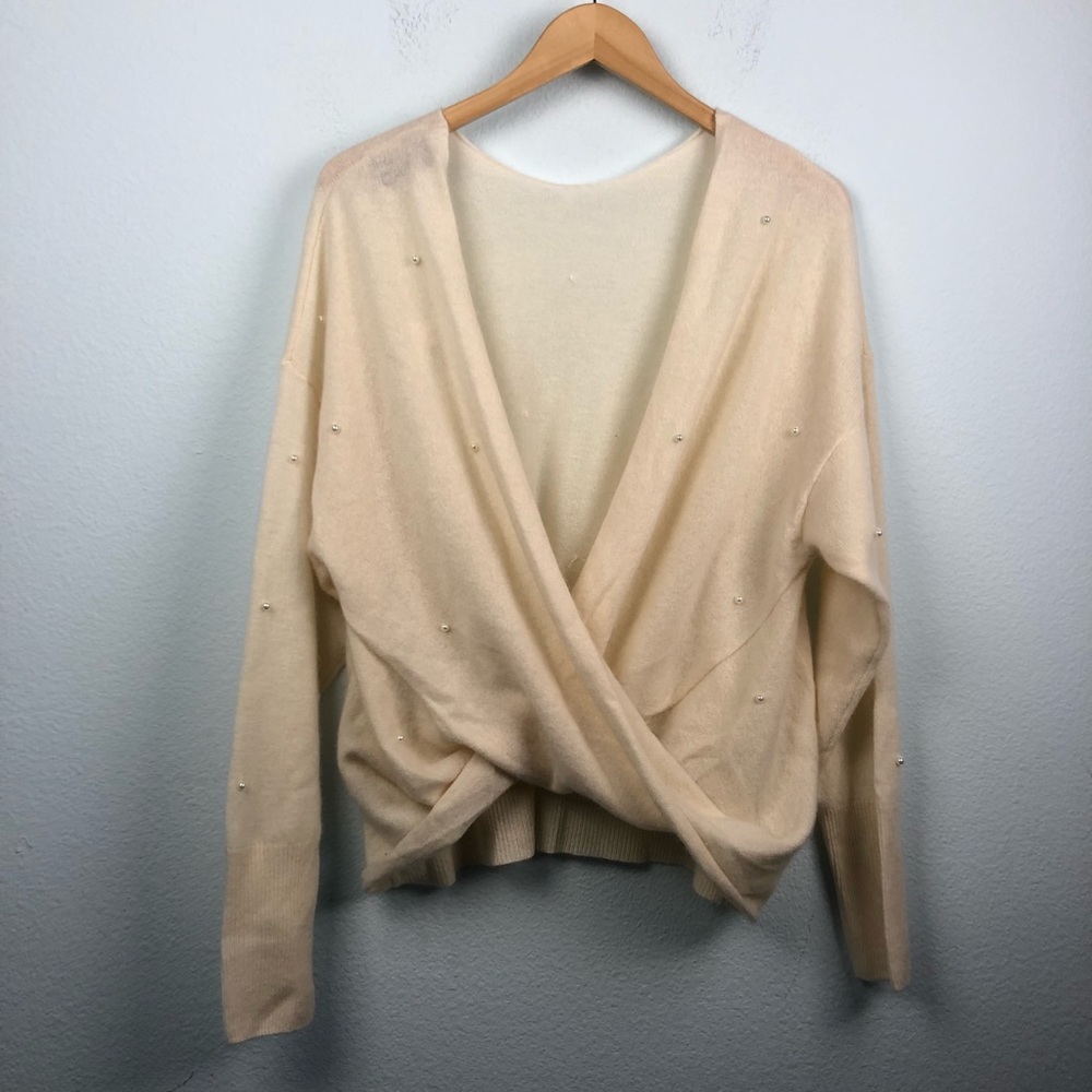 Wildfox Moulin pearl cashmere surplice sweater - Picture 8 of 8